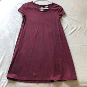 Maroon tee shirt dress